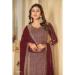 Picture of Gorgeous Georgette Brown Straight Cut Salwar Kameez