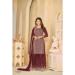 Picture of Gorgeous Georgette Brown Straight Cut Salwar Kameez