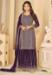 Picture of Stunning Georgette Purple Straight Cut Salwar Kameez