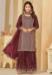 Picture of Superb Georgette Brown Straight Cut Salwar Kameez