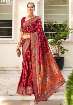 Picture of Lovely Silk Brown Saree