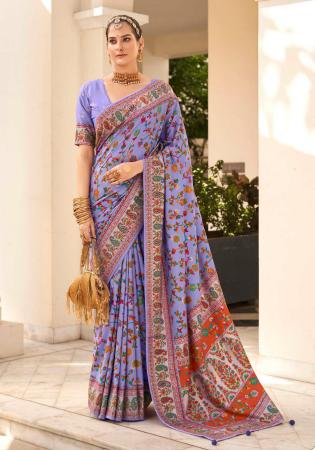 Picture of Sublime Silk Light Slate Grey Saree