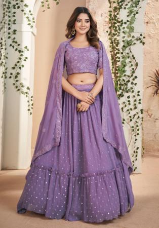 Picture of Ideal Georgette Plum Lehenga Choli