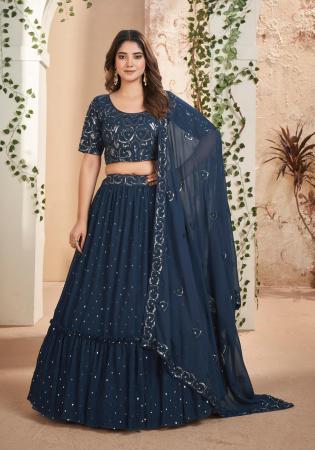 Picture of Marvelous Georgette Dark Slate Grey Lehenga Choli