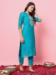 Picture of Cotton Light Sea Green Readymade Salwar Kameez