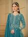 Picture of Statuesque Georgette Cadet Blue Anarkali Salwar Kameez