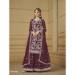 Picture of Nice Georgette Brown Straight Cut Salwar Kameez