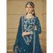 Picture of Radiant Georgette Teal Straight Cut Salwar Kameez