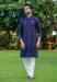 Picture of Nice Rayon Navy Blue Kurtas