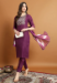 Picture of Gorgeous Cotton Purple Readymade Salwar Kameez