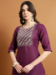 Picture of Gorgeous Cotton Purple Readymade Salwar Kameez