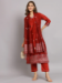 Picture of Cotton & Silk Maroon Readymade Salwar Kameez