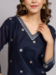 Picture of Cotton & Silk Navy Blue Readymade Salwar Kameez