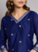 Picture of Cotton & Silk Dark Slate Blue Readymade Salwar Kameez