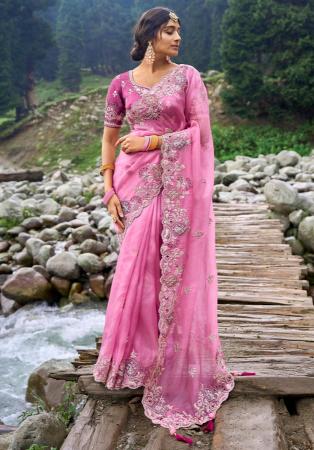 Picture of Charming Silk Pale Violet Red Saree