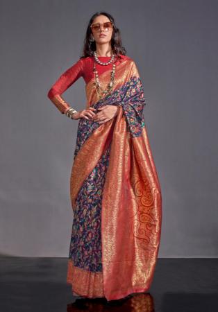 Picture of Appealing Silk Dark Slate Blue Saree