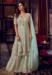 Picture of Georgette & Net Sky Blue Straight Cut Salwar Kameez