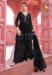 Picture of Graceful Georgette Black Straight Cut Salwar Kameez