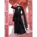 Picture of Graceful Georgette Black Straight Cut Salwar Kameez