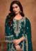 Picture of Chiffon Dark Green Straight Cut Salwar Kameez