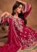 Picture of Comely Chiffon Dark Red Straight Cut Salwar Kameez