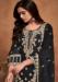 Picture of Comely Chiffon Black Straight Cut Salwar Kameez