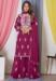 Picture of Georgette Medium Violet Red Straight Cut Salwar Kameez