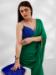 Picture of Statuesque Georgette Dark Green & Navy Blue Saree