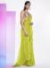 Picture of Stunning Georgette & Silk Yellow Green Saree