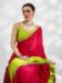 Picture of Pretty Georgette & Silk Crimson Saree