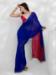 Picture of Alluring Georgette & Silk Navy Blue Saree