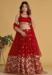 Picture of Georgette & Net & Organza Crimson Lehenga Choli