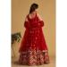 Picture of Georgette & Net & Organza Crimson Lehenga Choli