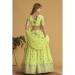 Picture of Georgette & Net & Organza Burly Wood Lehenga Choli