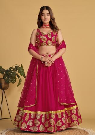 Picture of Georgette & Net & Organza Light Coral Lehenga Choli