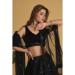 Picture of Georgette & Net & Organza Black Lehenga Choli