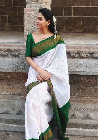 Picture of Ideal Silk White Saree