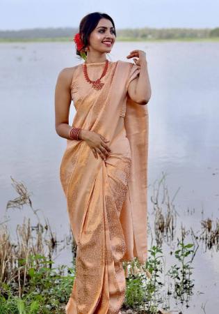 Picture of Beauteous Silk Beige Saree