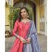 Picture of Pretty Silk Fire Brick Readymade Salwar Kameez