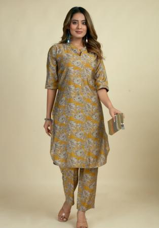 Picture of Splendid Chiffon Dark Khaki Kurtis & Tunic