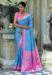 Picture of Beautiful Silk Steel Blue Saree