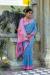 Picture of Beautiful Silk Steel Blue Saree