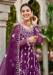 Picture of Exquisite Net Purple Straight Cut Salwar Kameez