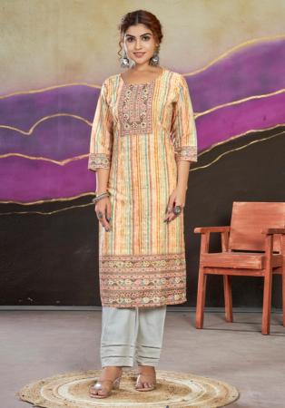 Picture of Enticing Cotton Burly Wood Kurtis & Tunic