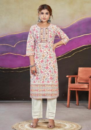 Picture of Classy Cotton Beige Kurtis & Tunic