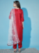 Picture of Stunning Silk Indian Red Readymade Salwar Kameez