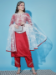 Picture of Stunning Silk Indian Red Readymade Salwar Kameez