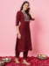 Picture of Stunning Cotton Maroon Readymade Salwar Kameez