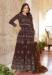 Picture of Magnificent Georgette Brown Anarkali Salwar Kameez