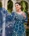 Picture of Sublime Net Midnight Blue Straight Cut Salwar Kameez